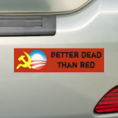Beter dood dan rood bumpersticker (Op auto)