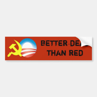 Beter dood dan rood bumpersticker