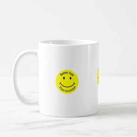 Beter-Gay-dan-Grumpy-Smiley-Face, beter-Gay-... Koffiemok (Links)