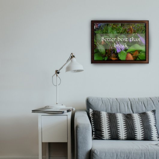 Beter gebogen dan het poster van het gezegde doorb