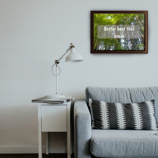 Beter gebogen dan Inspirerend poster breken