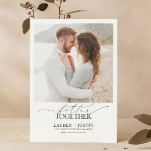 Beter gecombineerd zwart & wit 4 Foto-Verloving Kaart