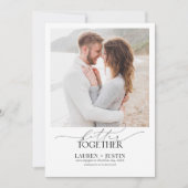 Beter gecombineerd zwart & wit foto-Verloving Kaart (Voorkant)