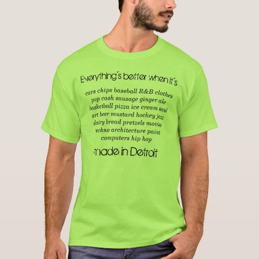 Beter gemaakt in Detroit T-shirt (Voorkant)