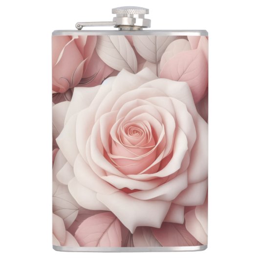 Beter in Roze Rozen Heupfles (Voorkant)