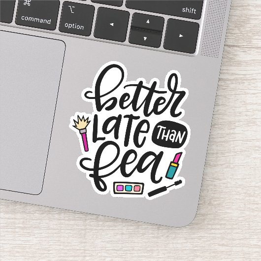 Beter laat dan fea, Spanglish Sticker (Detail)