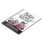 Beter laat dan lelijk leuk zelf-ironisch verzinnen notitieboek (Linkerzijde)