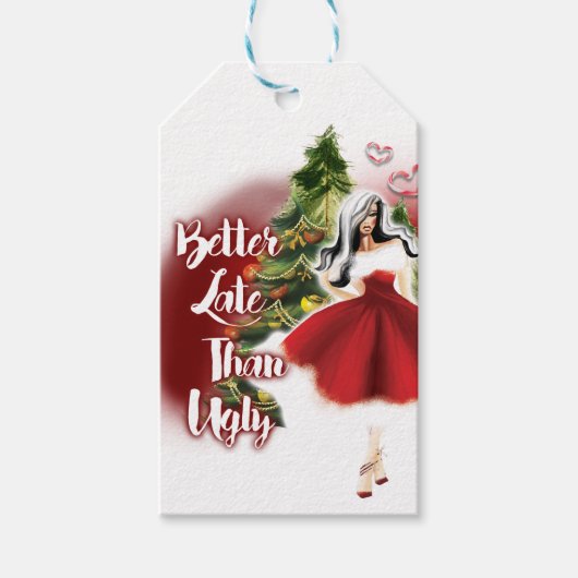 Beter laat dan Ugly Cadeaulabel (Voorkant)