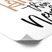 Beter Latte Dan Nooit Leuke Quote Poster (Hoek)