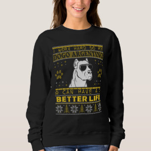 Beter leven met Dogo Argentino grappig lomp Trui