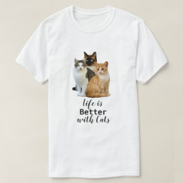 Beter leven met katten/kattendeksel t-shirt