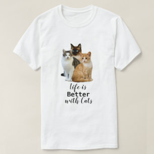 Beter leven met katten/kattendeksel t-shirt