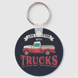 Beter leven met vrachtwagens grappige trucker sleutelhanger