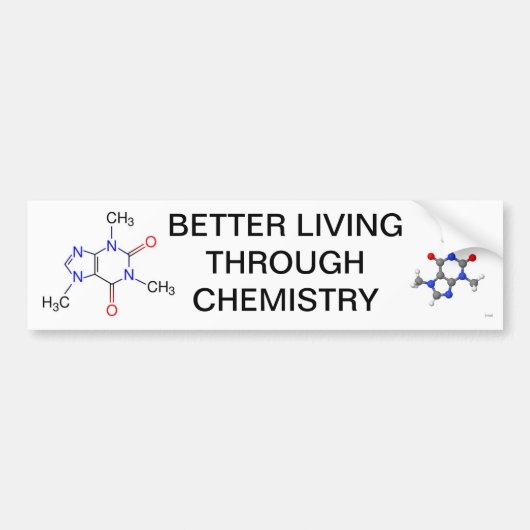 BETER LEVEN VIA CHEMISTRIE BUMPERSTICKER (Voorkant)