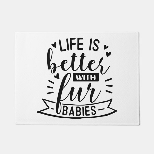 Beter met bont baby's deurmat (Voorkant)
