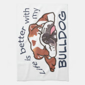 Beter met Bulldog Theedoek (Verticaal)