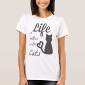 beter met katten t-shirt (Voorkant)