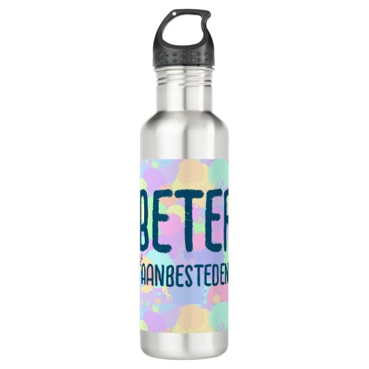 Beter niet aanbesteden waterfles  (Voorkant)