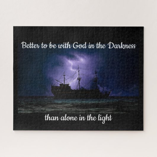 Beter om bij God te zijn in het Darkness Quote Legpuzzel (Horizontaal)