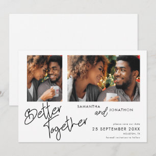 Beter samen 2 het Witte van het Manuscript van de Save The Date