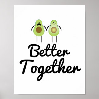 Beter samen Avocado-paar Poster