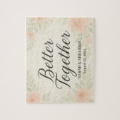 Beter samen  bruiloft puzzel gunst (Verticaal)