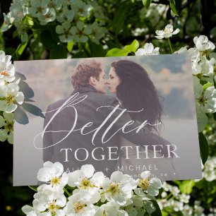 Beter samen de foto van de manuscriptbruiloft spar save the date