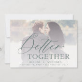 Beter samen de foto van de manuscriptbruiloft spar save the date (Voorkant)