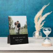 Beter samen Foto modern Elegant Eenvoudig script Fotoplaat (Zijkant)