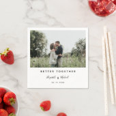 Beter samen Foto modern Elegant Eenvoudig script Servet (Insitu)