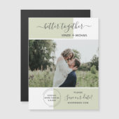 Beter Samen Foto Opslaan De Datum Trouwen Modern (Voorkant / Achterkant)