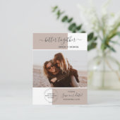 Beter Samen Foto Opslaan De Datum Trouwen Modern Briefkaart (Staand voorkant)