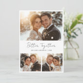 Beter Samen Kerst Schattige Paar Leuke Foto Feestdagenkaart (Staand voorkant)