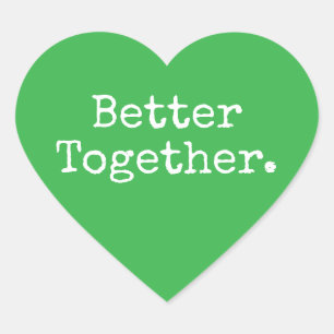 Beter Samen Leef Groen Hart Sticker