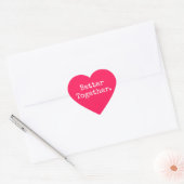 Beter Samen Love Diva Roze Hart Sticker (Envelop)
