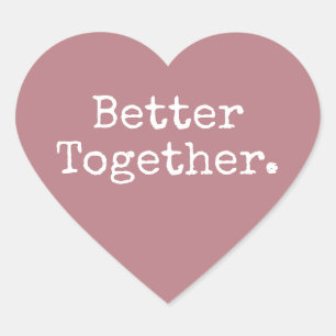 Beter Samen Love Dusty Rose Hart Sticker