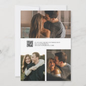 Beter samen Modern 4 foto QR code Verloving Kaart (Achterkant)