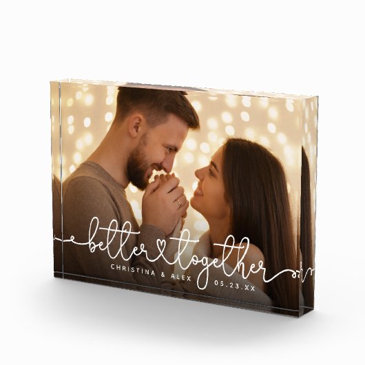 Beter samen Modern het Hart van de Aangepaste Wedd Fotoblokken (Rechts)