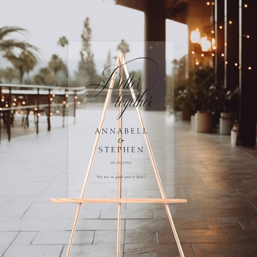 Beter samen! Modern, kalligrafie, bruiloft Acryl Bord