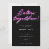 Beter samen Neon Pink Verloving Invitation Kaart (Voorkant)