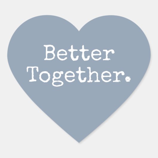 Beter Samen Stof Blauw Hart Sticker (Voorkant)