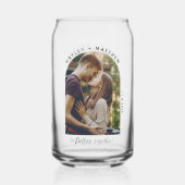 Beter samen Verloving Koppels Foto Custom Blikvorm Glas (Achterkant)
