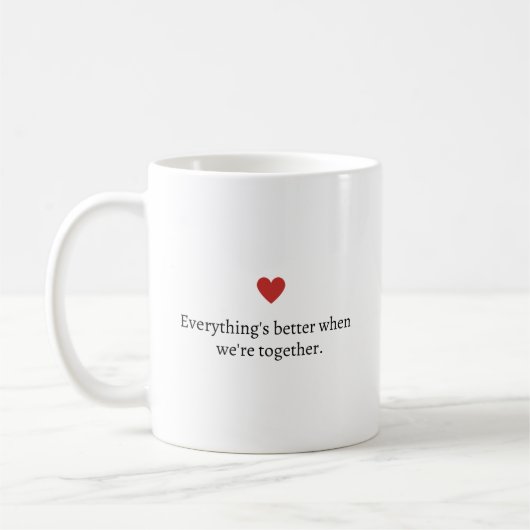 Beter wanneer we samen design hebben koffiemok (Links)