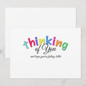 Beter Worden Wenskaart Denk Aan Jou (Voorkant / Achterkant)