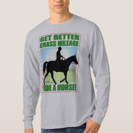 Betere grasmijlpaal in een paard t-shirt