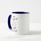 Betere latte dan nooit grappige koffie-mok mok (Voorkant links)