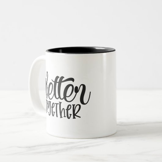 Betere samenwerking tweekleurige koffiemok (Voorkant links)