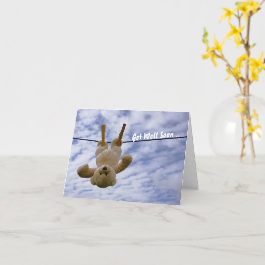 Beterschap en een dikke knuffel. kaart (Gele Bloem)