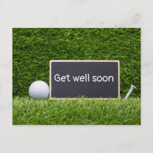 Beterschap Golfer met twee golfballen en tee Briefkaart