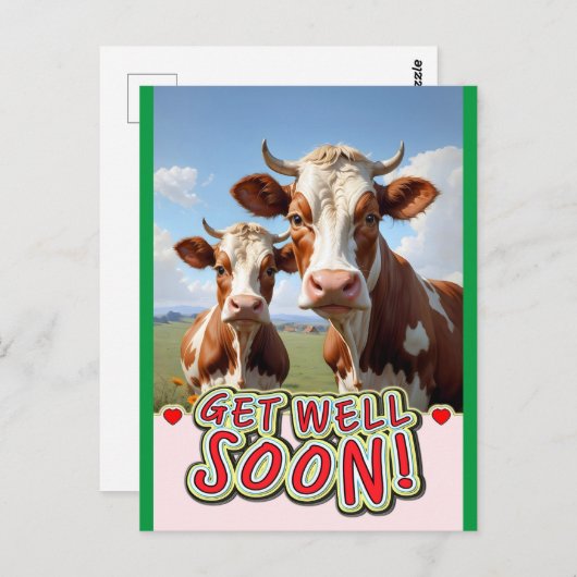 beterschap koeien briefkaart (Voorkant / Achterkant)